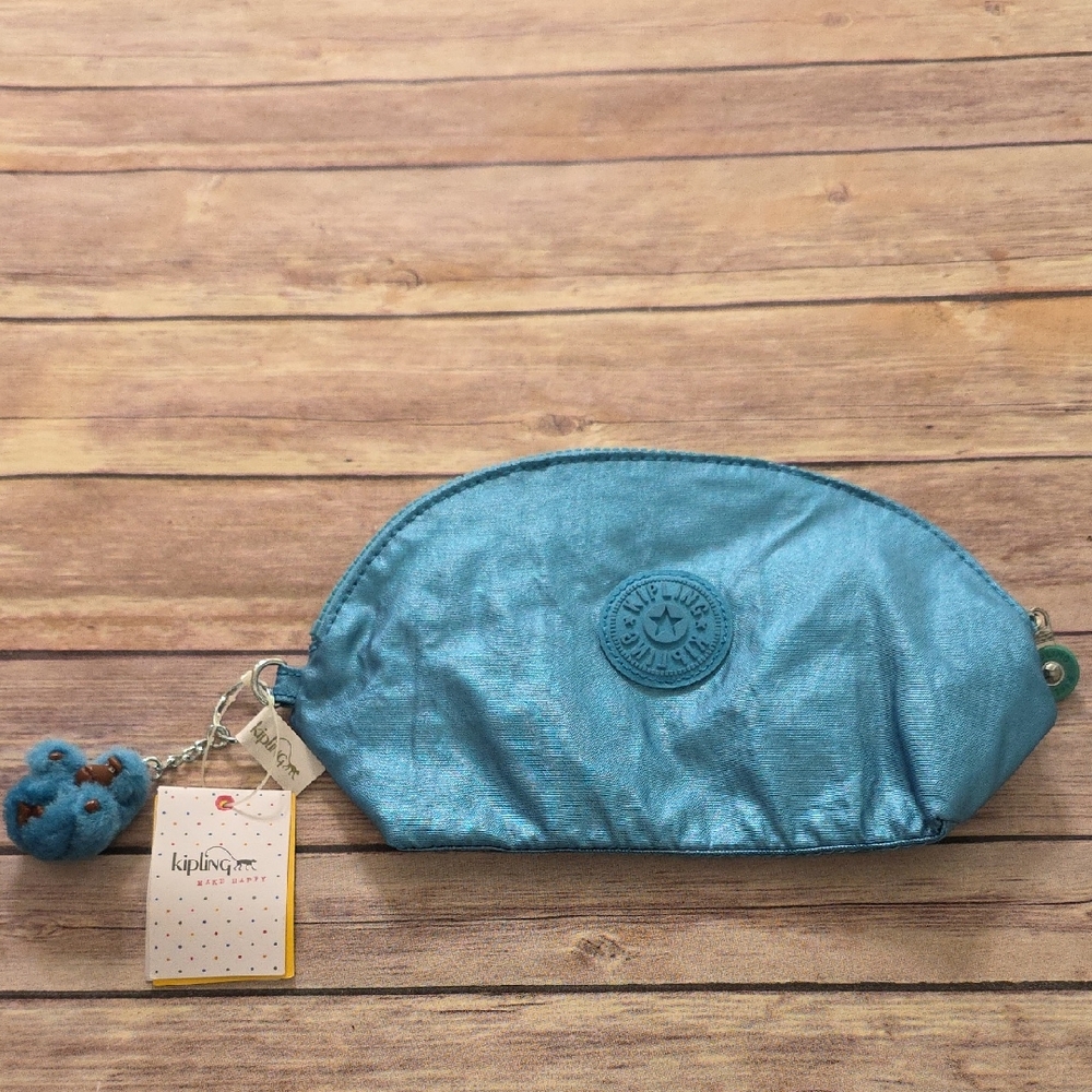 Kipling Shimmering Blue Cosmetic Case
